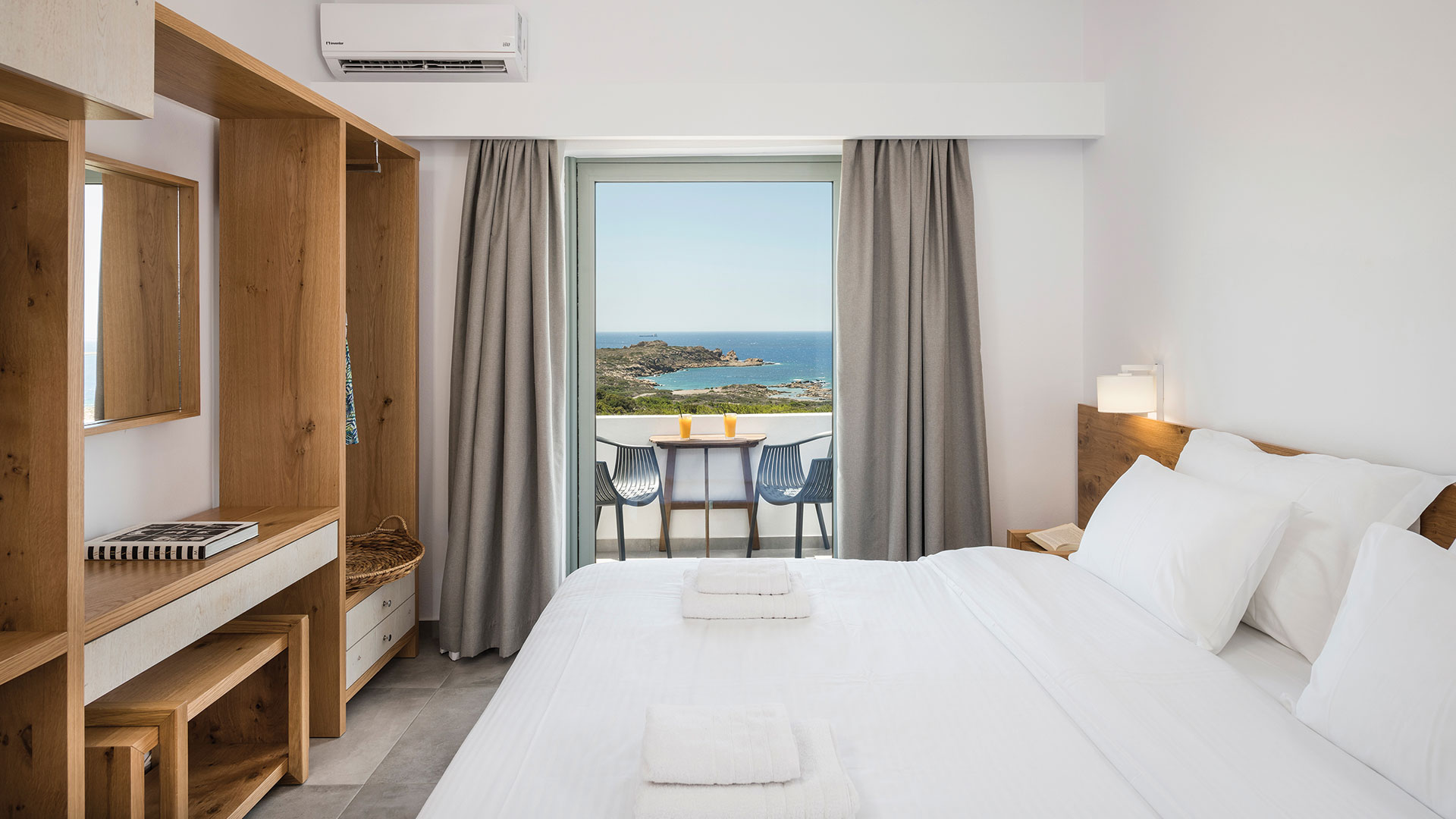 double bed room accommodation in Elafonisi Glykeria hotel